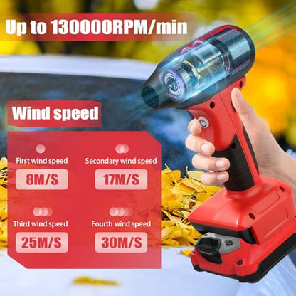 Cordless Leaf Blower, 130000 RPM High Speed Jet Fan, Compatible with Craftsman 20V Battery, Lightweight Handheld Electric Blower for Lawn Care, Yard, Patio, Dust & Debris Cleaning - size: 130000 RPM for Craftsman 20V