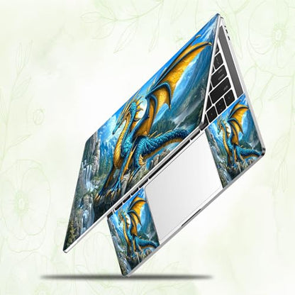 Laptop Skin Sticker Decal, Universal Reusable Vinyl Laptop Cover for 12" 13" 13.3" 14" 15" 15.4" 15.6" Notebook PC, Waterproof Scratch-Resistant with 2 Wrist Pads, Easy to Apply & Remove,G Dragon - color: G Dragon