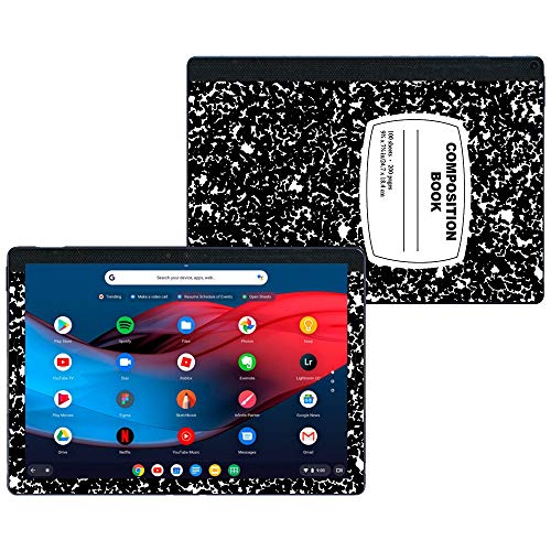 MightySkins Skin Compatible with Google Pixel Slate 12.3" (2018) - Composition Book | Protective, Durable, and Unique Vinyl Decal wrap Cover | Easy to Apply, Remove | Made in the USA - color: Composition Book