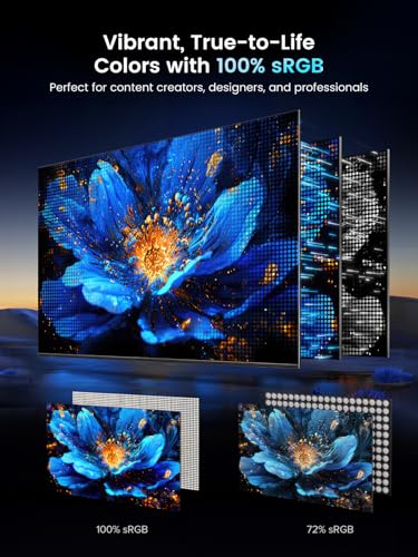 UPERFECT Portable Monitor 18.5-inch 120HZ Touchscreen 100% sRGB w/VESA & Stand 180° Adjustable Ultra-Slim & Lightweight Frameless FHD FreeSync IPS HDR Gaming Display, Travel Second Monitor for Laptop | 100% sRGB Ultra-Slim Lightweight Frameless FHD FreeSy