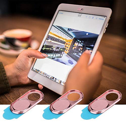ASHATA 3pcs Metal Camera Lens , Ultra Thin Camera Cover Webcam Cover Blocker Slider for Smartphone Tablet Desktop Laptop ()