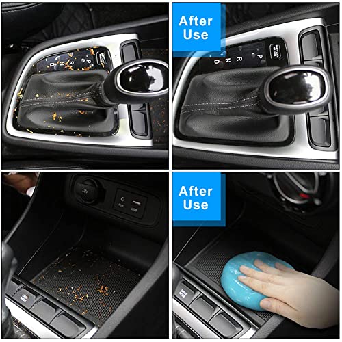 Car Cleaning Gel Multipurpose Car AC Vent Interior Dust Cleaning Gel Jelly Car Interior Keyboard PC Laptop Electronic Gadget Cleaning Kit with Fregrance (Cleaning Gel + Windshield Tablet)