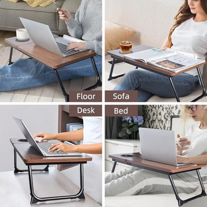 Wishacc Book Stand for Reading in Bed - Hands-Free Reading Companion for Bedtime Relaxation and Comfort - color: Brown