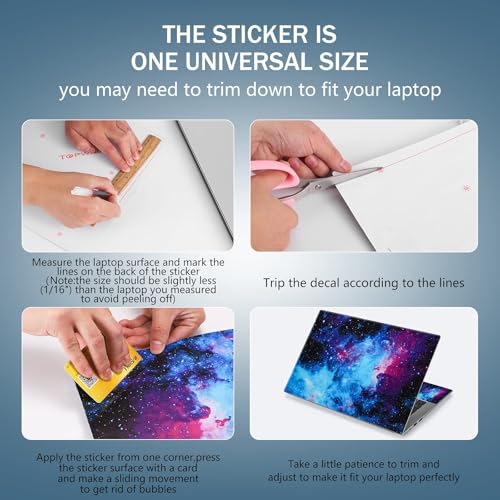 Laptop Notebook Skin Sticker Cover Decal Fits 12 13 13.3 14 15 15.4 15.6 inch Laptop Protector Notebook PC | Easy to Apply, Remove and Change Styles (Galaxy) - color: Galaxy