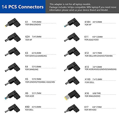KFD 100W Universal Car Charger 12V-24V DC Adapter for Lenovo IBM HP Dell Acer Asus MSI Toshiba LG Sony Samsung Laptop Sony LG Soundbar AOC MSI Monitor TV JBL Bose Speaker Power Station Power Supply