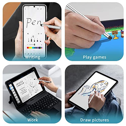 Stylus Pens with Pen Slot for Touch Screens, High Precision Capacitive Universal Stylus for iPad iPhone Tablets Samsung Galaxy All Touch Screen Devices (Transparency) - color: Transparency