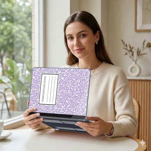 MEEgoodo Printed Case for New MacBook Neo 13 inch 2026 Release(Fit Model A3404), Laptop Hard Shell Cases with Keyboard Skin & Screen Protector & Webcam Covers, Composition Book Purple - color: Composition Book Purple