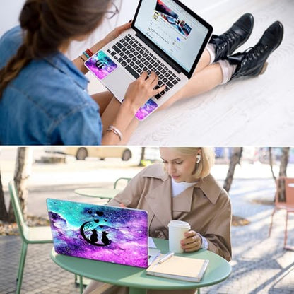 Universal Laptop Skin for 13-16 Inch Laptops,Vinyl Protective Sticker Decal,Easy DIY Trim-to-Fit for HP/Dell/MacBook,Bubble-Free & Removable,Galaxy Cute Cat - color: Galaxy Cute Cat