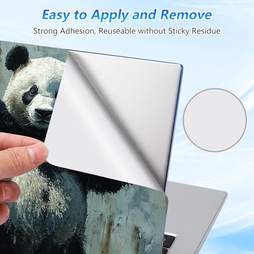 Universal Laptop Skin Sticker Decal with 2 Wrist Pad Skins, Waterproof Scratch Vinyl Cover for 11–15.6 Inch MacBook, HP, Dell, Lenovo, Cutable & Reusable,Badass Panda Guns - color: Badass Panda Guns