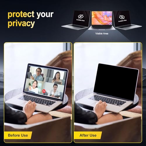 Magnetic Privacy Screen Compatible with MacBook Air 13.6/13 Inch (2022-2026 M2 M3 M4 M5), Removable Anti-Spy Laptop Privacy Screen Filter, Matte Anti Glare Blue Light Macbook Air 13 Inch Screen
