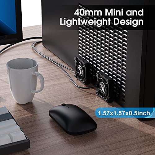 ELUTENG Dual 40mm USB Fan with 3 Speeds Adjustable 5V PC Fan Max 5500RPM | 40mm * 40mm * 25mm Mini Case Fan Quiet Computer Fan Compatible for PC, TV Box, Router, Xbox, PlayStation - size: 40mm