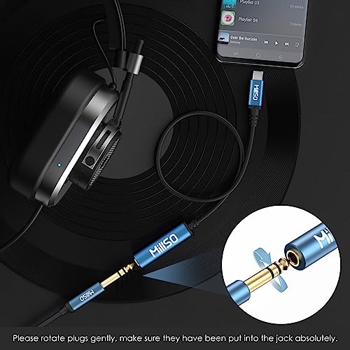 MillSO USB Type C to 1/4 Headphone Adapter TRS 6.35mm Female to USB C Aux Audio Adapter Stereo Jack Adapter for Amplifiers, Mixer, Home Theater, Smartphones, Laptop, 6.35mm Headphones - style: USB-C Male to 1/4 Female