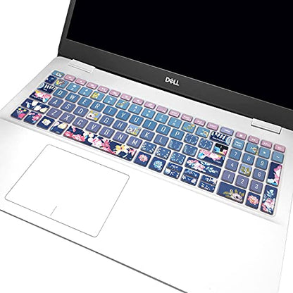 Keyboard Cover for 2021 2020 2019 Dell Inspiron 15 5501 5502 5505 5508 5584 5590 5593 5598 15.6" & Inspiron 15 7000 7590 7591 7501 7506 7706 7790, Vostro 7590 5590 7500, Red Flower - color: Red Flower
