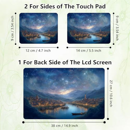 Laptop Skin Sticker Decal, Universal Reusable Vinyl Laptop Cover for 12" 13" 13.3" 14" 15" 15.4" 15.6" Notebook PC, Waterproof Scratch-Resistant with 2 Wrist Pads, Easy to Apply & Remove,Galaxy City - color: Galaxy City