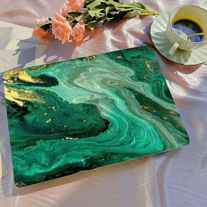 B BELK Compatible with MacBook Air 13 inch Case 2021 2020 2019 2018 M1 Chip | A2337 A2179 A1932, Plastic Laptop Hard Shell for MacBook Air 13.3 inch Case & Keyboard Cover & Screen Protector, Green Marble - color: Green Marble