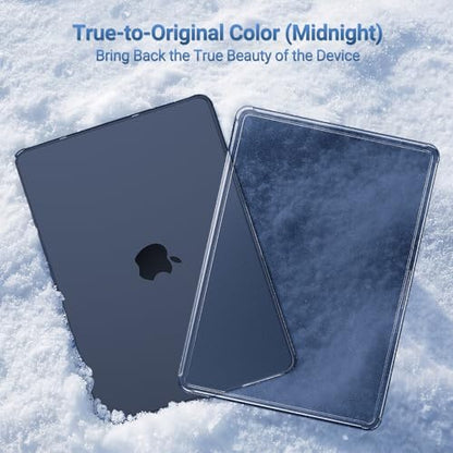 MOSISO Compatible with MacBook Air 13 inch Case M5 2026 M4 M3 M2 2025-2022 | A3449 A3240 A3113 A2681, Scratch-Resistant Shock-Absorbent Reinforced Hard Shell Cover for MacBook Air 13.6 Case, Midnight - color: Midnight