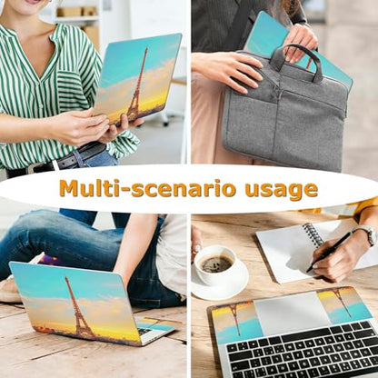 Universal Laptop Skin Sticker with 2 Wrist Pad Decals, 3-Piece Removable Vinyl Laptop Cover, Paris Tower Waterproof Anti-Scratch, Easy-Trim Fit for 13.3" 14" 15.6" Laptops - color: Paris Tower