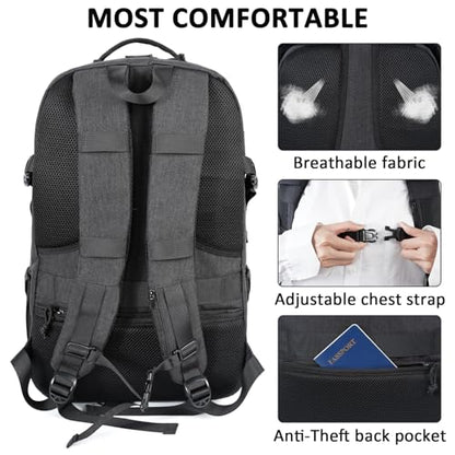 MATEIN 17 Inch Laptop Backpack, Large TSA Tactical Backpack for Men | Military MOLLE System, Water Resistant Computer Bag, Laptop Compartment, Work Organizer Pocket, For Carry on Travel