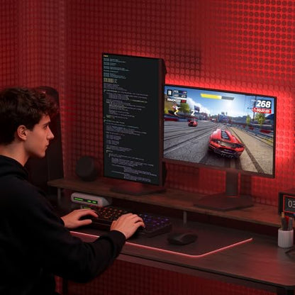 KOORUI 27" 4K Gaming Monitor - Dual Mode UHD 160Hz or FHD 320Hz, Fast IPS 1ms, FreeSync Premium & G-SYNC Compatible, HDMI 2.1/DP 1.4, HDR400, Height/Pivot/Tilt Adjustable, PC & Console Ready, G2741L - size: 27" Dual Mode (4K 160Hz / FHD 320Hz)
