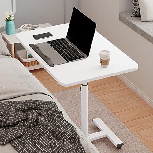 Overbed Table Adjustable Overbed Table Portable 360° Tilting Laptop Computer Sofa Table,Over Chair Tables for Disabled with Wheels,Adjustable 90Cm Desk,Pink - color: Pink