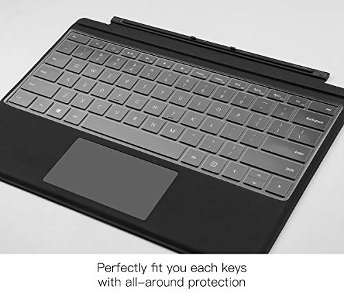 Microsoft Surface Keyboard Cover - Ultra Thin Transparent Skin, Accessory for Surface Pro 7, 6, 5, 4 - US Layout - size: Surface Pro 7/6/5/4