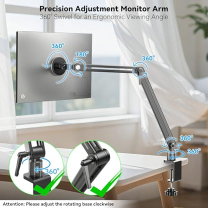 Magnetic Portable Monitor 75mm VESA Mount Arm Screen Holder Stand Clamp | Magnetic VESA,Solid Aluminum,Hold up to 4.4 lbs,Tool-Free,360° Rotation,8.3"-18.5",Foldable,Portable,Cable Clips - size: Up to 18.5''