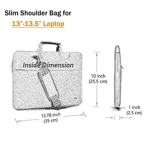 Hseok Laptop Shoulder Bag 13 13.3 14 Inch Case Compatible with MacBook Pro/Neo 14" M5/M4/M3/M2/M1,Mac Air/pro/Neo 13" and Most 13 13.3 14 Notebooks,Spill-Resistant Briefcase,Daisy Beige - color: Daisy Beige, size: 13-13.5 inch