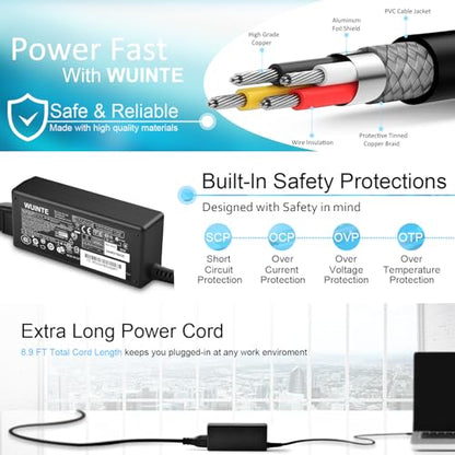 USB C Laptop Charger Compatible with Dell Laptop Chromebook Charger 65W 45W USB Type C Fast Power Adapter
