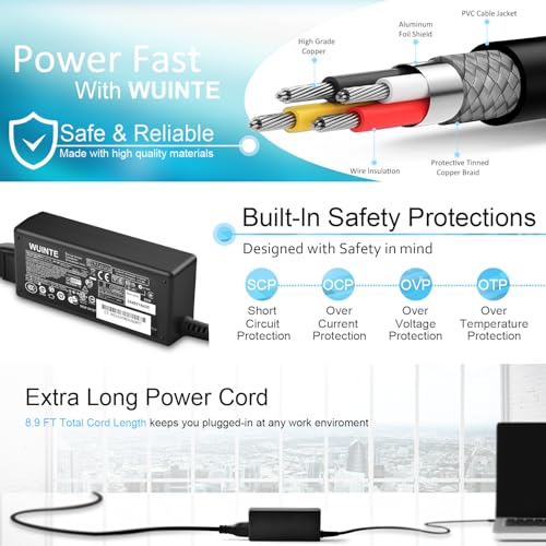 Charger Compatible with Acer Laptop Chromebook Charger 65W 45W USB C Fast Power Adapter