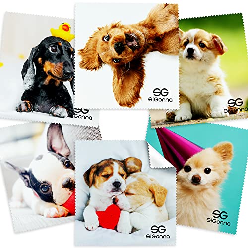 Microfiber Cleaning Cloth for Glasses - Eyeglass Cleaning Cloth - Lens Cleaning Cloth - Microfiber Glasses Cleaning Cloth for Phone, Screens, Camera Lens Cleaner - 6 pcs - color: 6 Pcs Dogs