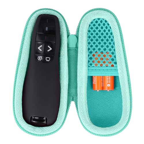 co2CREA Hard Case for Logitech Presenter R400 Clicker Pointer, Mint | Presentation Remote Compatibility, Wireless Presenter Storage, Clicker Organization, Pointer Protection - color: Mint Green Case, size: for R400 Clicker