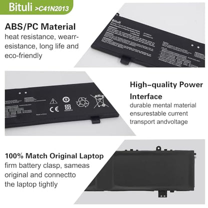 C41N2013 C41N2013-1 Battery Replacement for ASUS ROG Strix G15 G513 G513IM G513IR G513QM G513QR G513QY G513RM G513RW G17 G713 G713QM G713QR G713QY G713RM G713P G713PV G713PI