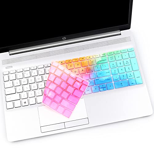 Keyboard Cover Compatible with HP 15.6 Laptop 15-dw 15-dy 15-ef 15-db 15-da 15-bs 15-bw 15t 15z, HP 17.3 Laptop 17-by 17-bs 17-bw 17-ca 17-by1053dx 17-by4061nr-Colorful - color: Colorful