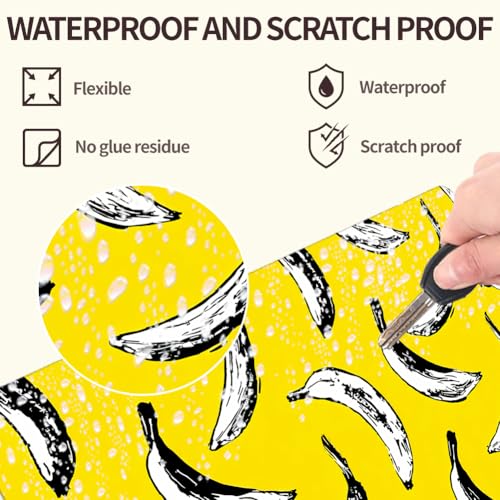3Pcs Banana Laptop Skin Sticker Cartoon Universal Removable Vinyl Stickers Fits for 12.1 13 14 15.6 16 Inch Waterproof Notebook Decal Cover Gift - style: banana