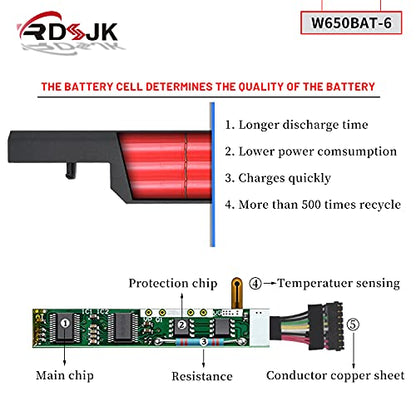 W650BAT-6 Battery for Clevo W650S W650SB W650SH W650SZ W651SC W655SF W655SJ W670SR Hasee K610C K650D K570N K710C K590C K750D 6-87-W650S-4E7 6-87-W650S-4D4A2 6-87-W650S-4D4A5 W670SJQ W665SZ 62.16Wh
