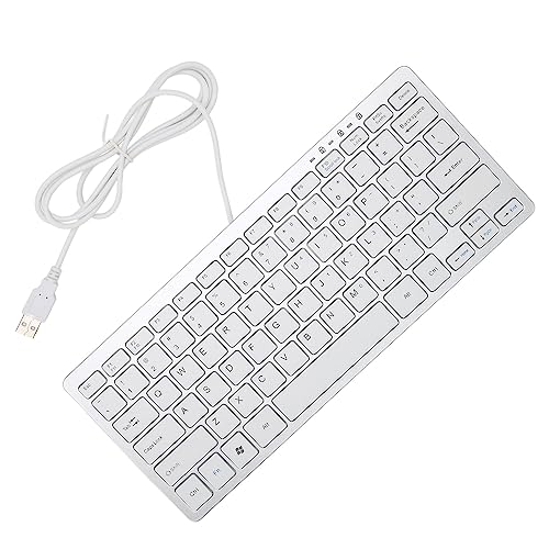 USB Wired Keyboard, 78 Keys Ultra Thin Computer Keyboard, Slim and Compact Keyboard for Laptop, Desktop, PC, Windows