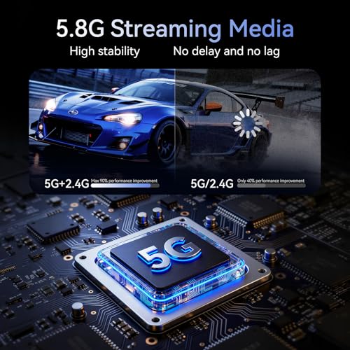 USB C Wireless HDMI Transmitter and Receiver, 165 FT/50M Plug & Play Portable 5G+2.4G Extender 4K Decode Input 1080P@60Hz Output for Video and Audio to Monitor from PC/Projector/TV Box