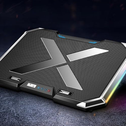 Gaming Laptop Cooling Pad and LCD Touch Control with Adjustable Fan Material with 7-Angle and 7-Gear Adjustable Stand, RGB Lighting Notebook Cooler for Enhanced