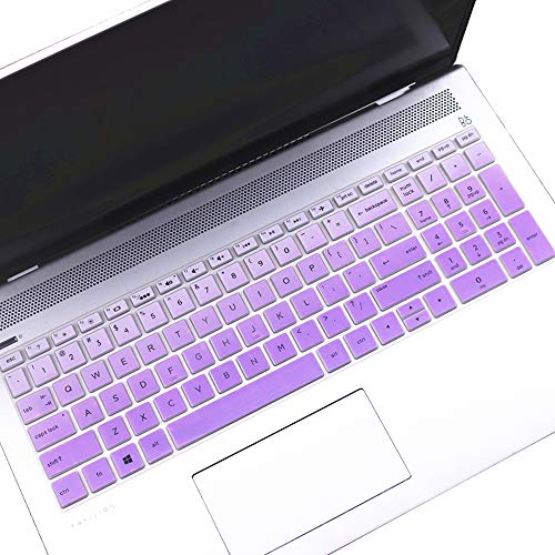 Keyboard Cover for HP Laptop 15-db 15-dw 15-dy 15-da 15-ef 15-bs/bw 15-ef 15t 15z 15.6" 15-db0011dx 15-dy1043dx/dy1051wm 15-dw0037wm/dw1083wm 15-ef1001ds, HP 17-by/bs/ca 17.3 Keyboard Cover, Purple - color: Ombre Purple