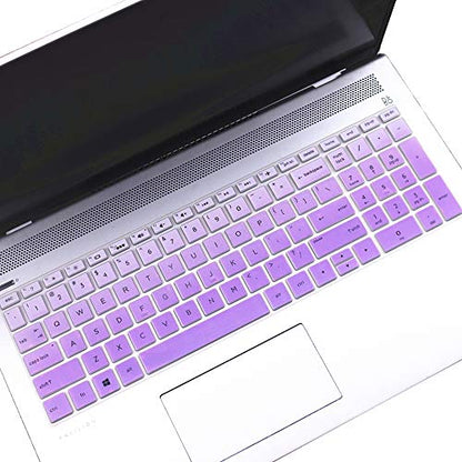 Keyboard Cover for HP Laptop 15-db 15-dw 15-dy 15-da 15-ef 15-bs/bw 15-ef 15t 15z 15.6" 15-db0011dx 15-dy1043dx/dy1051wm 15-dw0037wm/dw1083wm 15-ef1001ds, HP 17-by/bs/ca 17.3 Keyboard Cover, Purple - color: Ombre Purple