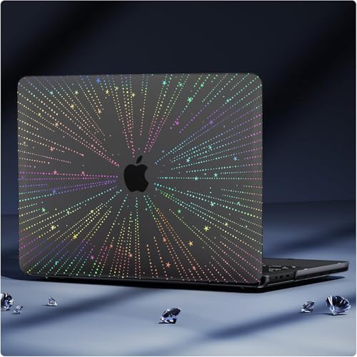 Compatible for MacBook Air 15 inch Case 2026 M5, 2023-2025 M4/M3/M2 A3448 A3241 A3114 A2941, Protective Plastic Hardshell & Keyboard Cover for Mac Air 15 inch Case, Clear Black Line - color: 01 Clear Black Line