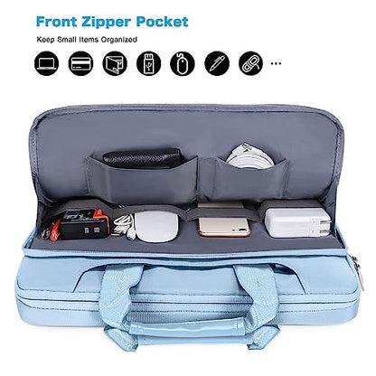 MOSISO 360 Protective Laptop Bag 13.3 inch, 13-14 inch Computer Bag | Compatible with MacBook Air 13 inch/Pro 13 /Pro 14, HP,Dell,Notebook, Laptop Carrying Case with Strap&Handle, Airy Blue - color: Airy Blue, size: 13.3 inch