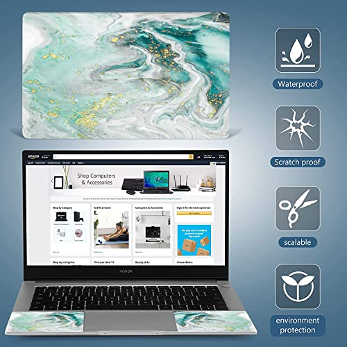 Laptop Skin Sticker Decal 15-15.6 Inches, Universal Reusable Vinyl Sticker for 12.1 13 13.3 14 15.4 Inches Netbook/Notebook PC, Waterproof & Scratch-Resistant (Wave Marble) - color: Wave Marble