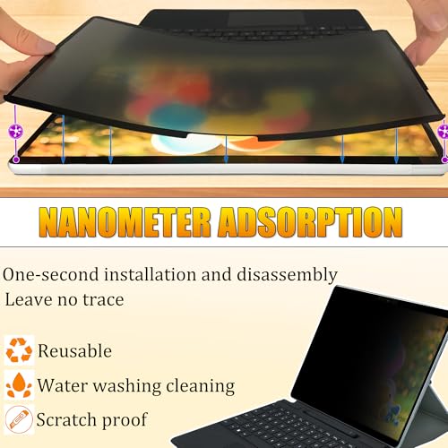 Privacy Screen for Surface Laptop 13.5 Inch (6/5/4/3/2/1) | Ultra-Thin Edge Adhesive, Touch Compatible, Anti-Glare, Bubble-Free - size: Surface laptop 6/5/4/3/2/1 - 13.5 inch