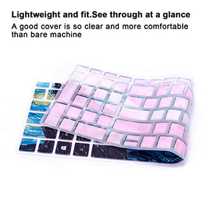English Silicone Keyboard Cover for HP Envy x360 15.6''Series /2020 2019 Pavilion 15/Pavilion x360 15.6" Series/Envy 17 17.3" Series/Laptop 15t 17t 17-ca0011nr 17-by0040nr,Van Gogh Starry Sky - color: Z2-Van Gogh Starry Sky