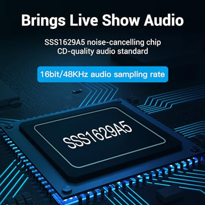 VENTION USB Sound Card, External Stereo Sound Card with Volume Control, USB to 3.5mm Jack Audio Adapter for Windows, Mac, PC, Laptop, Desktop, Headset, Switch and More