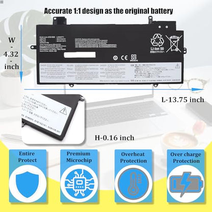 L20C4P71 L20M4P71 Battery Replacement for Lenovo ThinkPad X1 Carbon 9th 10th 11th Gen,ThinkPad X1 Yoga 6th 7th 8th Gen 2021 2022 2023 Series Laptop Battery SB10T83216 5B10W13973 57Wh