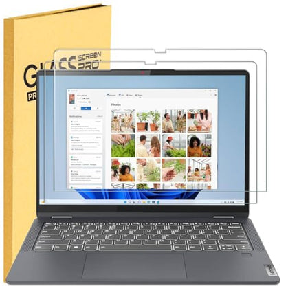 2 Pack Tempered Glass Screen Protector for Lenovo Ideapad Flex 5/5i 14 2-in-1 & IdeaPad 5/5i/5x 14 2-in-1 & Flex 5/5i Chromebook Plus 14" Touchscreen Laptop 14 inch, 9H Scratch Resistant Screen Filte
