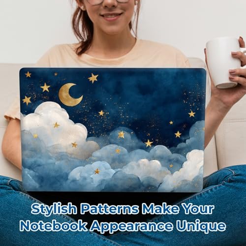 Reusable Universal Laptop Skin Sticker, Cut to Fit for 11.6–15.6 Inch Laptops, Waterproof Protective Film, No-Residue - Star Clouds - color: Star Clouds