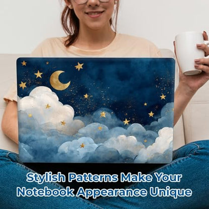 Reusable Universal Laptop Skin Sticker, Cut to Fit for 11.6–15.6 Inch Laptops, Waterproof Protective Film, No-Residue - Star Clouds - color: Star Clouds